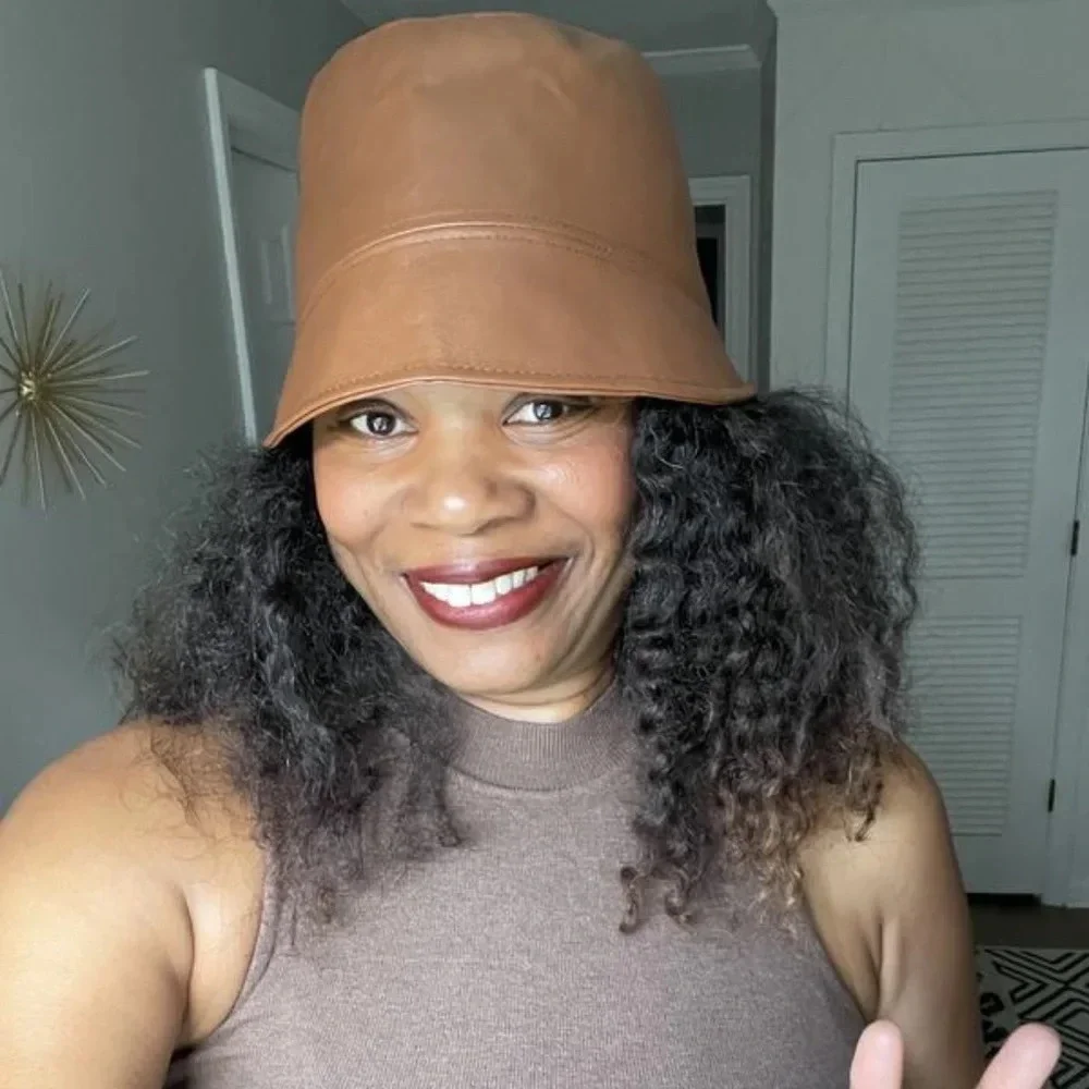 NWT Anthropologie Faux Brown Bucket Hat